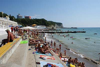 Пляж пансионата «Энергетик» в Дивноморске